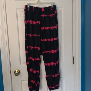 SHEIN Black and Pink striped joggers